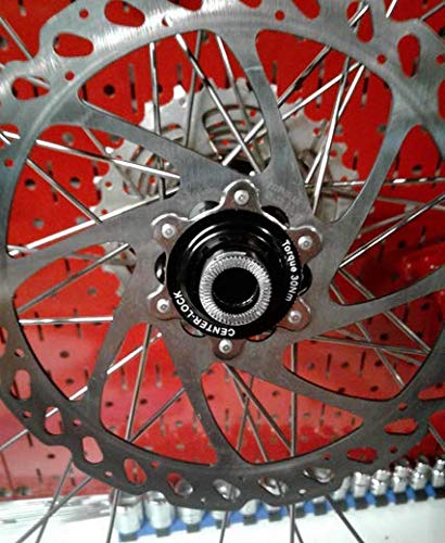 Wileosix Aluminum Center-Lock hubs to 6-Bolt Disc Brake Rotor Adapter for Converting Shimano Center-Lock hubs to fit 6-Bolts Rotors,Center-Lock Adapter for 12mm Thru-Axle Hub,fit 6 Rotors,QR compatible version - Image 4