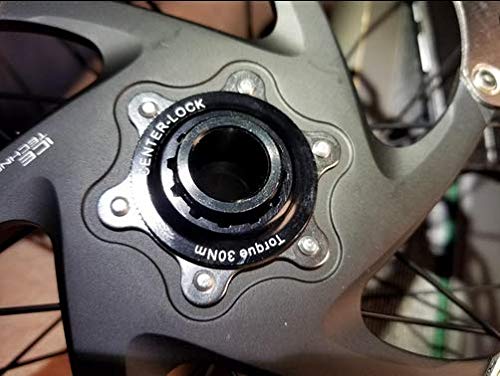 Wileosix Aluminum Center-Lock hubs to 6-Bolt Disc Brake Rotor Adapter for Converting Shimano Center-Lock hubs to fit 6-Bolts Rotors,Center-Lock Adapter for 12mm Thru-Axle Hub,fit 6 Rotors,QR compatible version - Image 5