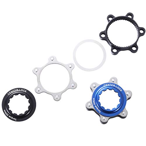 Wileosix Aluminum Center-Lock hubs to 6-Bolt Disc Brake Rotor Adapter for Converting Shimano Center-Lock hubs to fit 6-Bolts Rotors,Center-Lock Adapter for 12mm Thru-Axle Hub,fit 6 Rotors,QR compatible version - Image 3