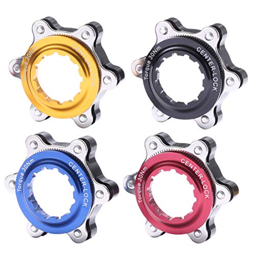 Wileosix Aluminum Center-Lock hubs to 6-Bolt Disc Brake Rotor Adapter for Converting Shimano Center-Lock hubs to fit 6-Bolts Rotors,Center-Lock Adapter for 12mm Thru-Axle Hub,fit 6 Rotors,QR compatible version - Image 2
