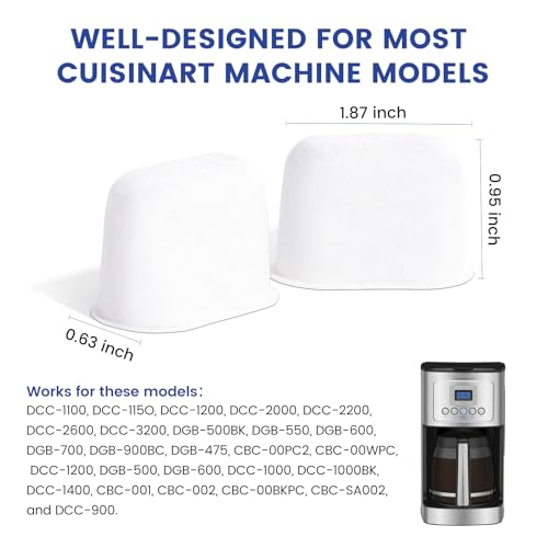Possiave 12 Pack Cuisinart Compatible Coffee Filter Replacement by Possiave - Charcoal Water Filter for Cuisinart - Fits all Cuisinart Coffee Machines - Image 3