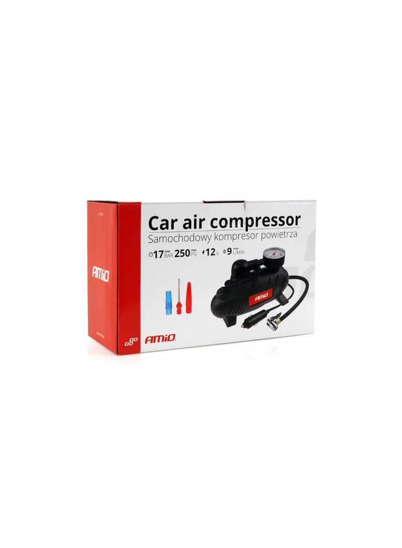 أميو **ضاغط هواء سيارة 12 فولت بضغط 250 PSI منفاخ إطارات محمول مع مقياس ضغط ACOMP-07 - Image 4