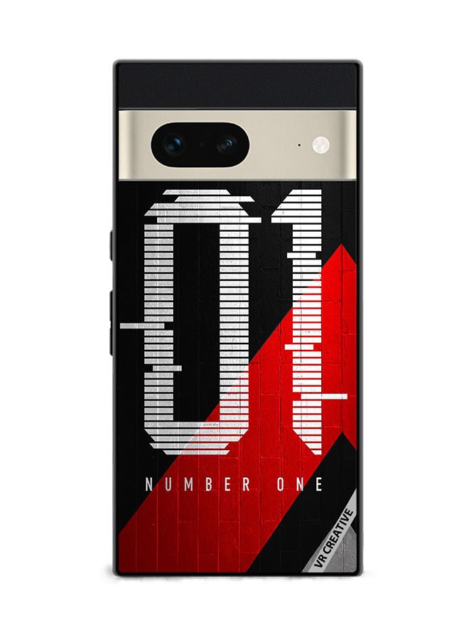VR CREATIVE Protective Case Cover For Google Pixel 7 Number One Design Multicolour - Image 1