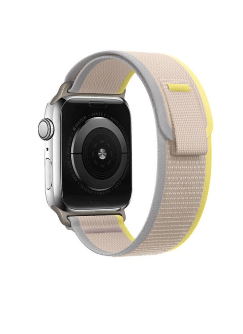 For Apple Watch For Apple Watch Ultraiwatch 8 Wild Trail Nylon Loop Strap Sport-color:Yellow + Starlight Color-Overall Dimensions:38/40/41mm Universal