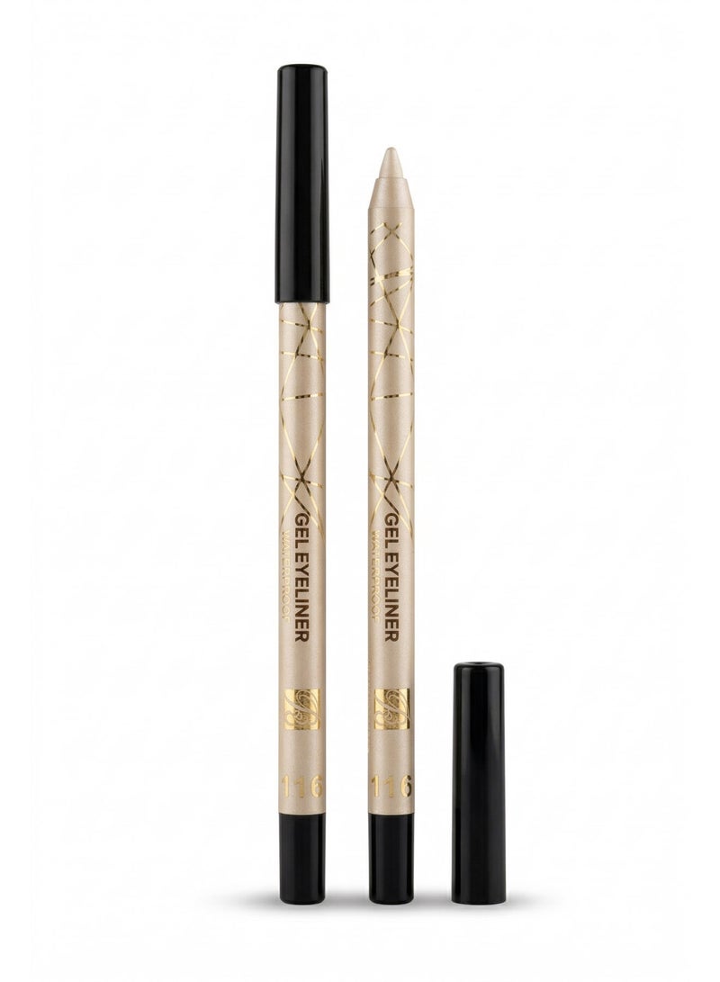 Rose Berry Gel Eyeliner Pencil, Waterproof and Smudge Proof, Long Lasting, Shade 116 - Image 2