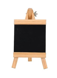 Sadaf Chalkboard Small Black Board 20x36 cm Tabletop Notice Board with Wooden Stand  - Image 1