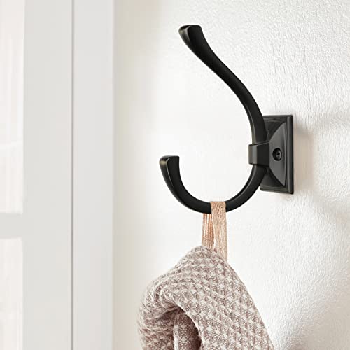 TUNNY 5 Pack Antique Design Wall Hanging Coat Hooks - Matte Black Coat Hooks Towel Hook for Entry Shoe Cabinet, Wardrobe Bathroom Bedroom Furniture Hardware - Image 3