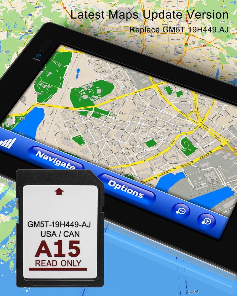 Tavaski Tavaski 2024 Latest Version Navigation SD Card Replace GM5T 19H449 AJ, A15 Navigation SD Card Fit for Ford Lincoln USA/Canada Maps  - Image 2