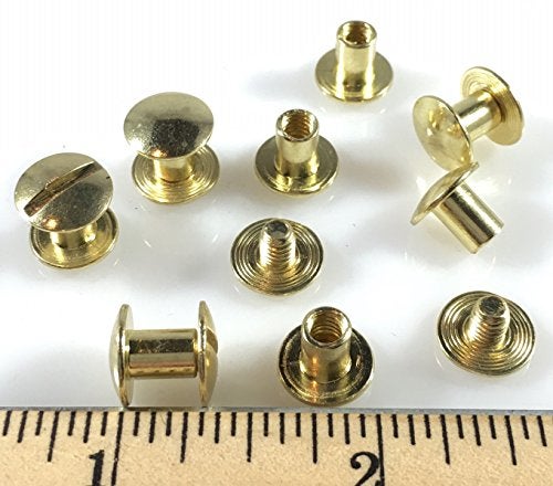 Dangerous Threads Chicago Screws 1/4" Plain 25 Pieces Gold Finish - Image 3