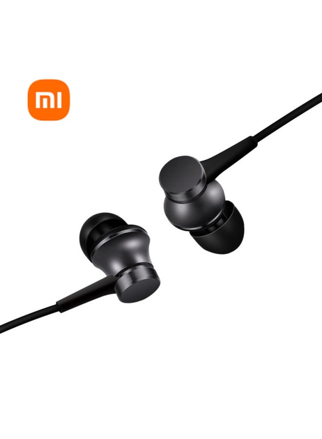 M I Mi Piston Earphones Fresh Edition 3.5mm In-ear Universal Headset Compatible With Xiaomi, Huawei, Honor Phones Black - Image 1