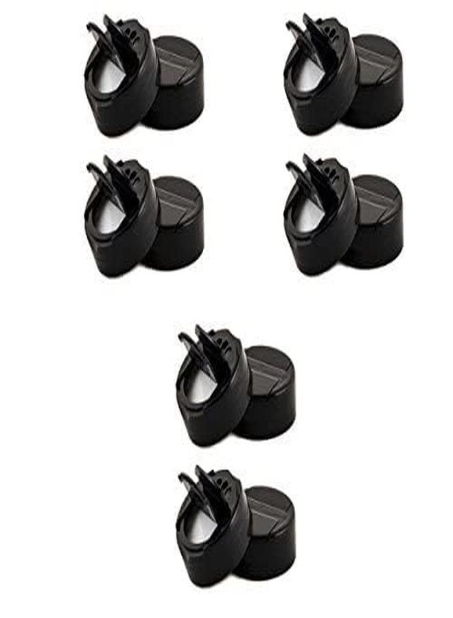 Jarming Collections 4 Oz Miniature Storage Jar Spice Lids - Plastic Pour & Shaker Lids For Miniature Storage Jars - Fits 4 oz Miniature Storage Jars - 48mm - (12 pcs., Black) - MADE IN USA - Image 1