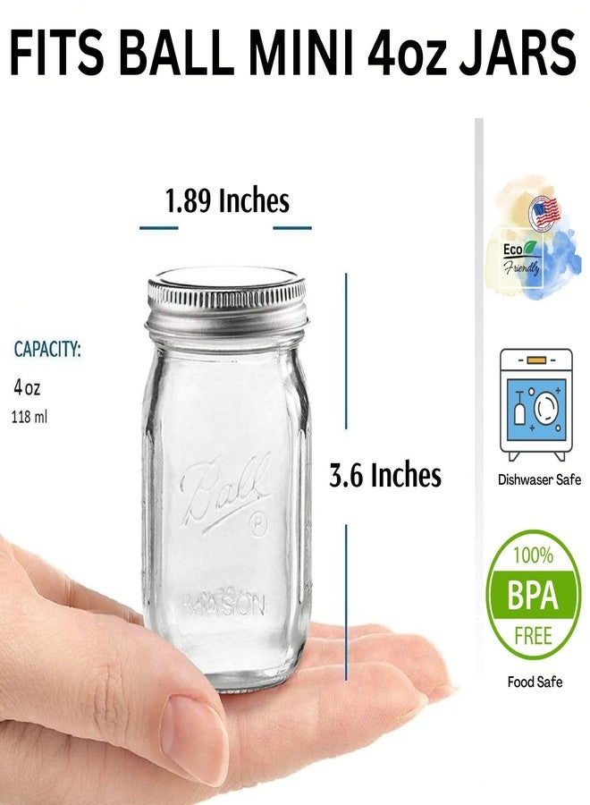 Jarming Collections 4 Oz Miniature Storage Jar Spice Lids - Plastic Pour & Shaker Lids For Miniature Storage Jars - Fits 4 oz Miniature Storage Jars - 48mm - (12 pcs., Black) - MADE IN USA - Image 4