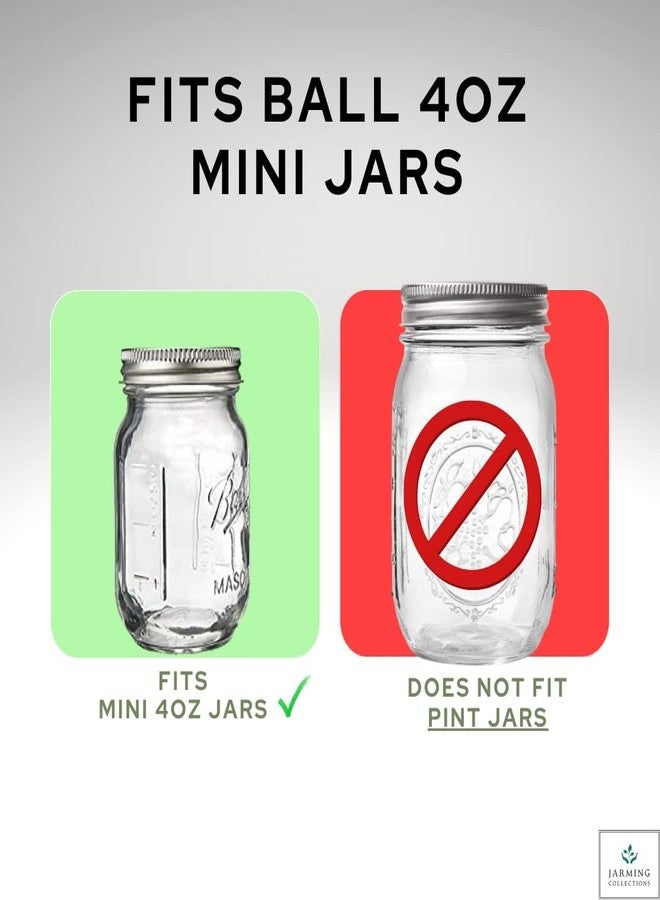 Jarming Collections 4 Oz Miniature Storage Jar Spice Lids - Plastic Pour & Shaker Lids For Miniature Storage Jars - Fits 4 oz Miniature Storage Jars - 48mm - (12 pcs., Black) - MADE IN USA - Image 3