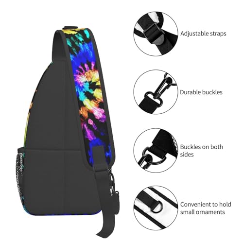 Betyiwling Tie Dye Sling Backpack Unisex Crossbody Chest Bag Shoulder Chest Bag For Women Men Hiking Travel - Image 5