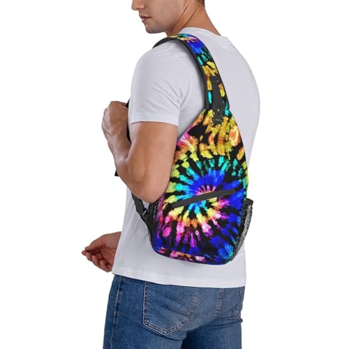 Betyiwling Tie Dye Sling Backpack Unisex Crossbody Chest Bag Shoulder Chest Bag For Women Men Hiking Travel - Image 3