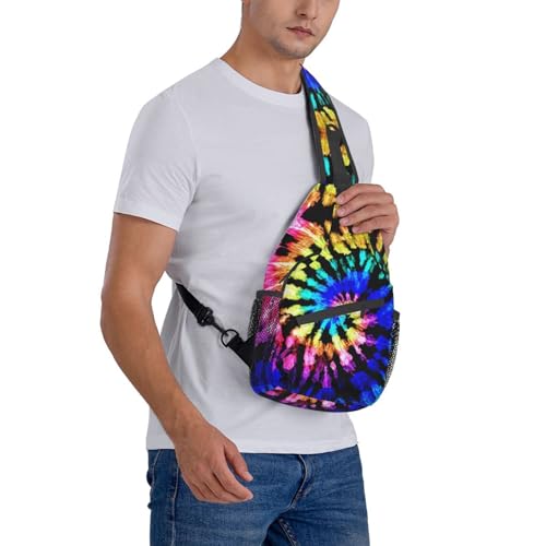 Betyiwling Tie Dye Sling Backpack Unisex Crossbody Chest Bag Shoulder Chest Bag For Women Men Hiking Travel - Image 2