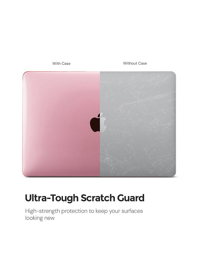 O Ozone - Crystal Case Compatible with MacBook Pro 16 (A2485)M1 2021 (A2780)M2 (A2991)M3 2023 (A3403,A3186)M4 2024 Case+Keyboard Cover & Protector, Pink - Image 1