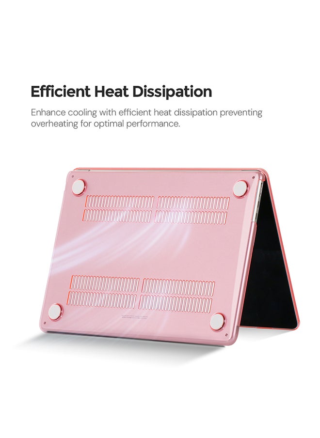 O Ozone - Crystal Case Compatible with MacBook Pro 16 (A2485)M1 2021 (A2780)M2 (A2991)M3 2023 (A3403,A3186)M4 2024 Case+Keyboard Cover & Protector, Pink - Image 1