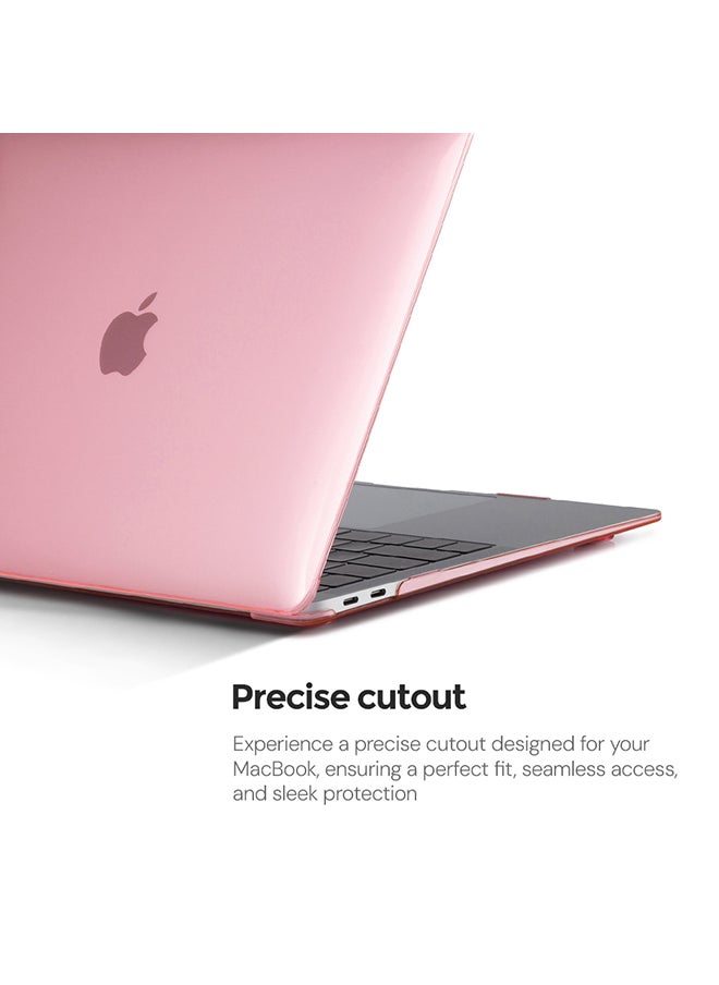O Ozone - Crystal Case Compatible with MacBook Pro 16 (A2485)M1 2021 (A2780)M2 (A2991)M3 2023 (A3403,A3186)M4 2024 Case+Keyboard Cover & Protector, Pink - Image 1