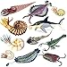 RCOMG 11PCS Prehistoric Sea Creatures Toys Ancient Cambrian Ocean Animal Figurines Plastic Educational Marine Animal Figures for Cake Topper School Project Learning Toy - Image 4