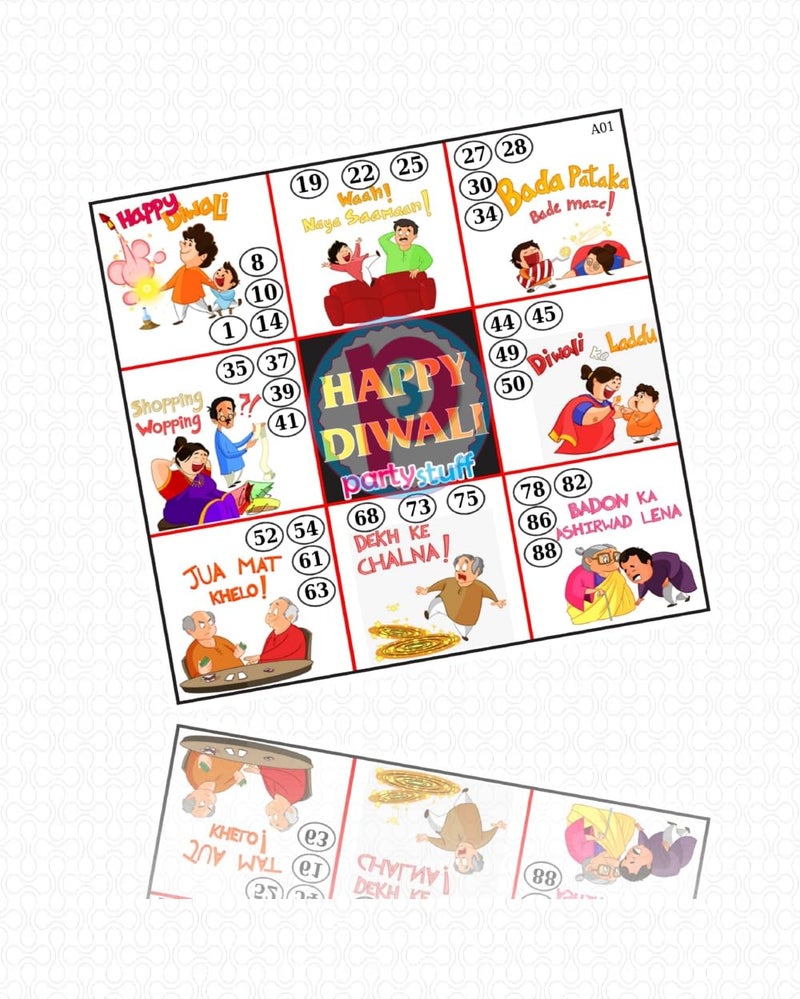 PartyStuff Tambola Housie - Diwali kukuba 20 (12 Piece) - Image 2