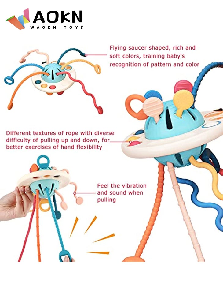 WAOKN Baby Toys Montessori Toys for 1 Year Old Pull String Sensory Toys for Toddler Travel & Teething Toys for Car Seat Stroller Baby Girl Boy Gifts for Infant  - Image 3