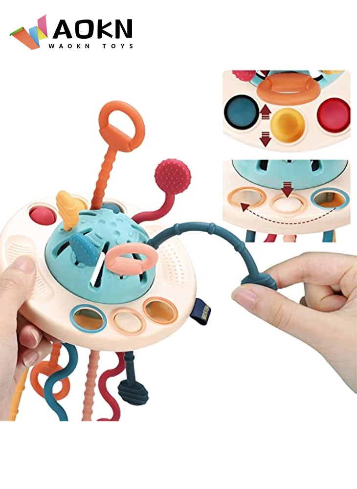 WAOKN Baby Toys Montessori Toys for 1 Year Old Pull String Sensory Toys for Toddler Travel & Teething Toys for Car Seat Stroller Baby Girl Boy Gifts for Infant  - Image 2