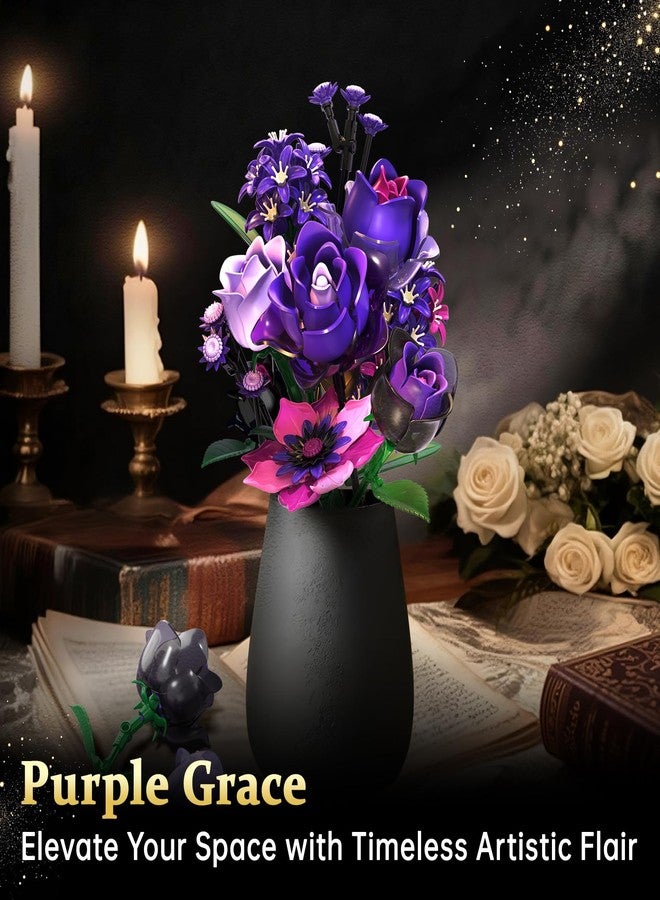 Coodoo مجموعة بناء باقة الورد القوطي، متوافقة مع زهور ليغو، مجموعة نباتية للهالوين لتزيين المنزل، هدايا إبداعية ليوم الحب، عيد الميلاد وهدايا للفتيات المراهقات - Image 5