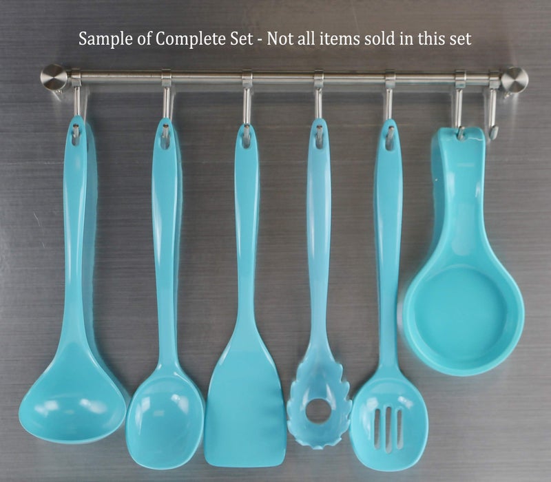 Reston Lloyd Spaghetti Spoon, Pasta Server, Fork with Ergonomic Handle, Heat Resistant, BPA Free,11.5 inch Melamine Utensil by Reston Lloyd, Aqua-Blue - Image 2