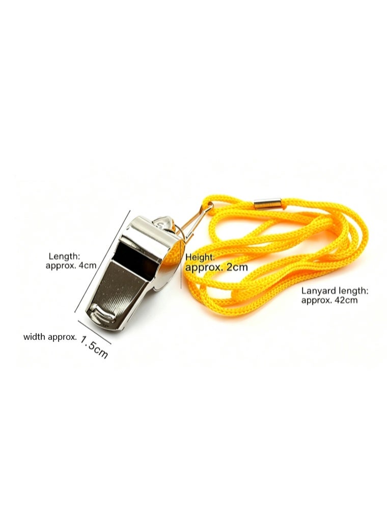 Whistle Stainless Steel Coach Sports Whistle with Lanyard, Loud Crisp Sound Whistle Ideal for Coaches, Referees, and Official - Image 2