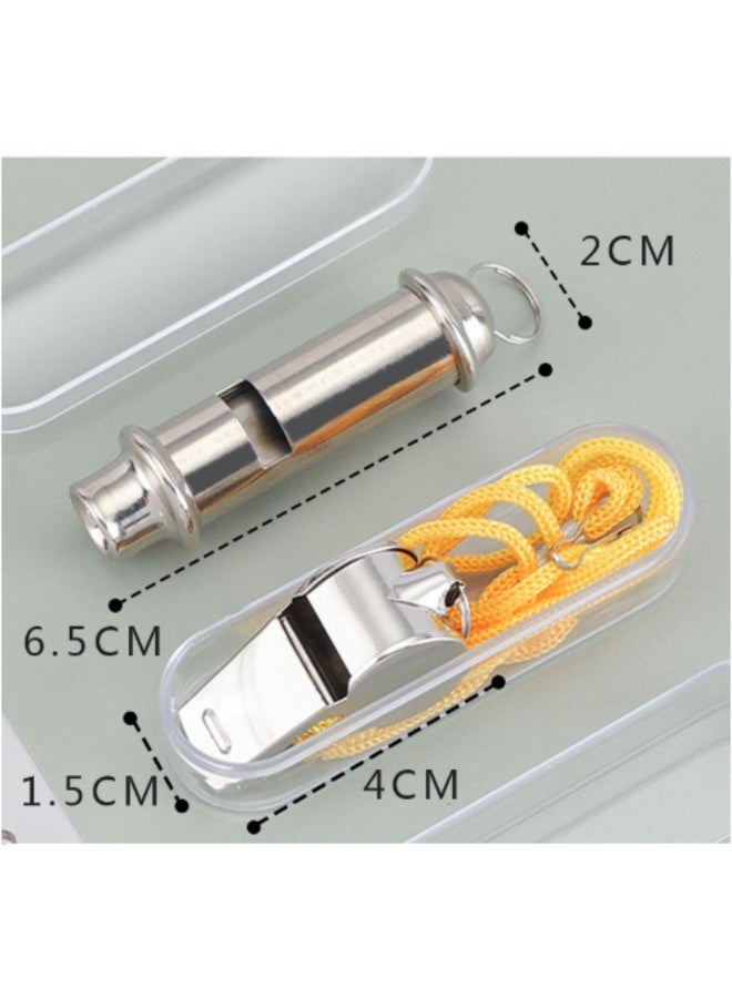 Whistle Stainless Steel Coach Sports Whistle with Lanyard, Loud Crisp Sound Whistle Ideal for Coaches, Referees, and Official - Image 4