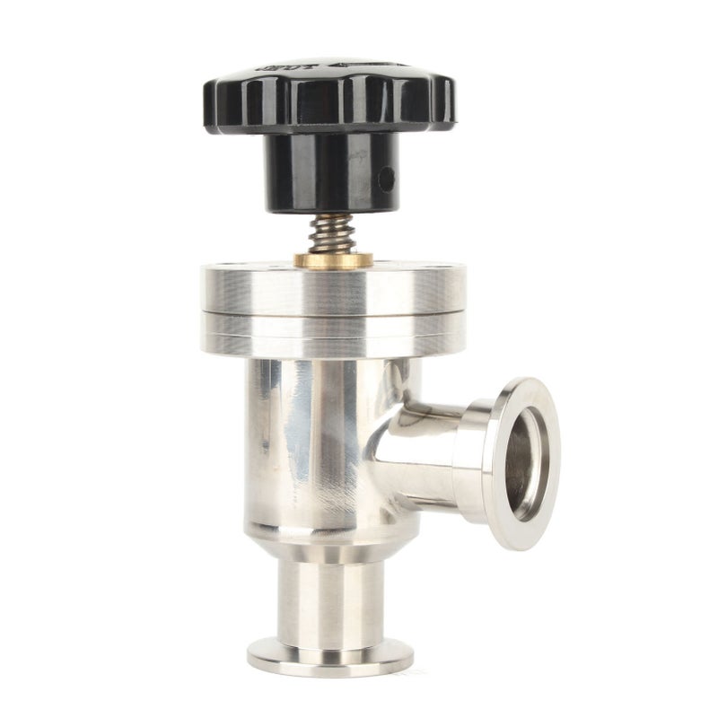 KF25 304 Stainless Steel High Vacuum Manual Right Angle Bellow Isolation Valve - Image 3