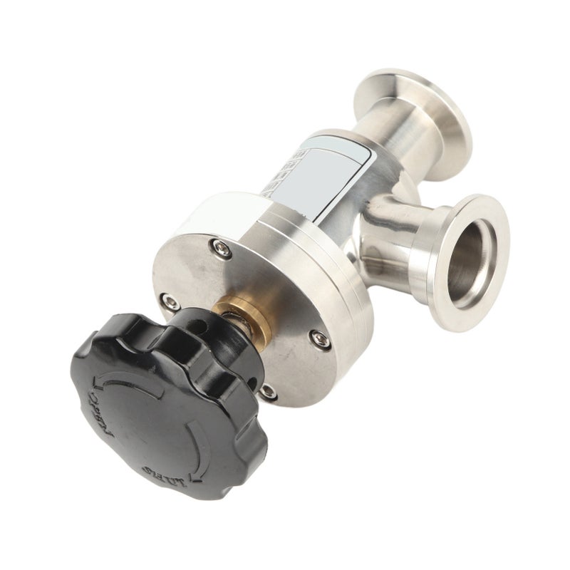 KF25 304 Stainless Steel High Vacuum Manual Right Angle Bellow Isolation Valve - Image 1