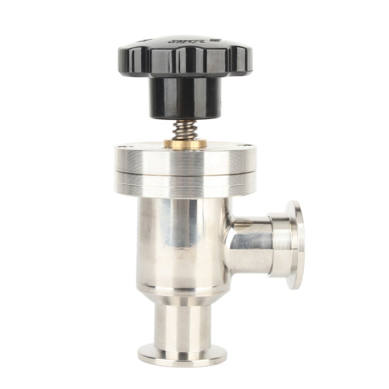 KF25 304 Stainless Steel High Vacuum Manual Right Angle Bellow Isolation Valve - Image 2