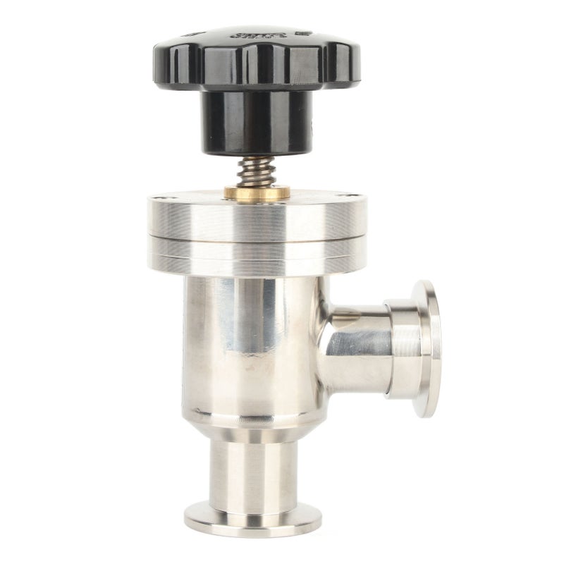 KF25 304 Stainless Steel High Vacuum Manual Right Angle Bellow Isolation Valve - Image 4