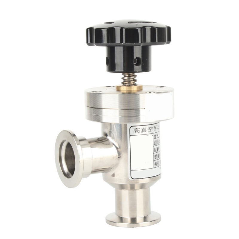 KF25 304 Stainless Steel High Vacuum Manual Right Angle Bellow Isolation Valve - Image 5
