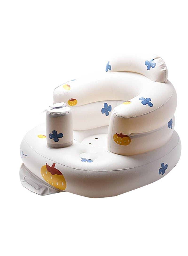 Excefore Baby Inflatable Seat For Sitting Up 3 Months Infant Air Pump Back Support Sofa Built In Pump Baby Support Seat Summer Toddler Chair For Sitting Up Baby Shower Chair Boys Girls Gifts - Image 1