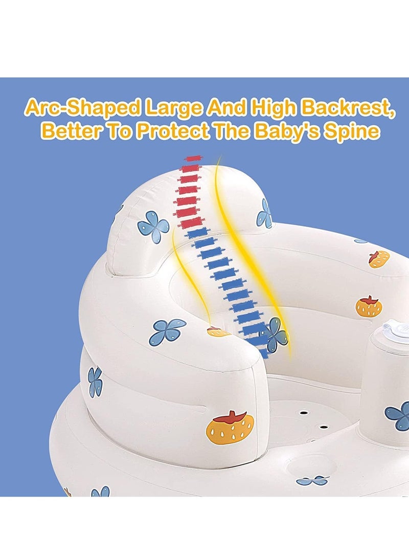 Excefore Baby Inflatable Seat For Sitting Up 3 Months Infant Air Pump Back Support Sofa Built In Pump Baby Support Seat Summer Toddler Chair For Sitting Up Baby Shower Chair Boys Girls Gifts - Image 3