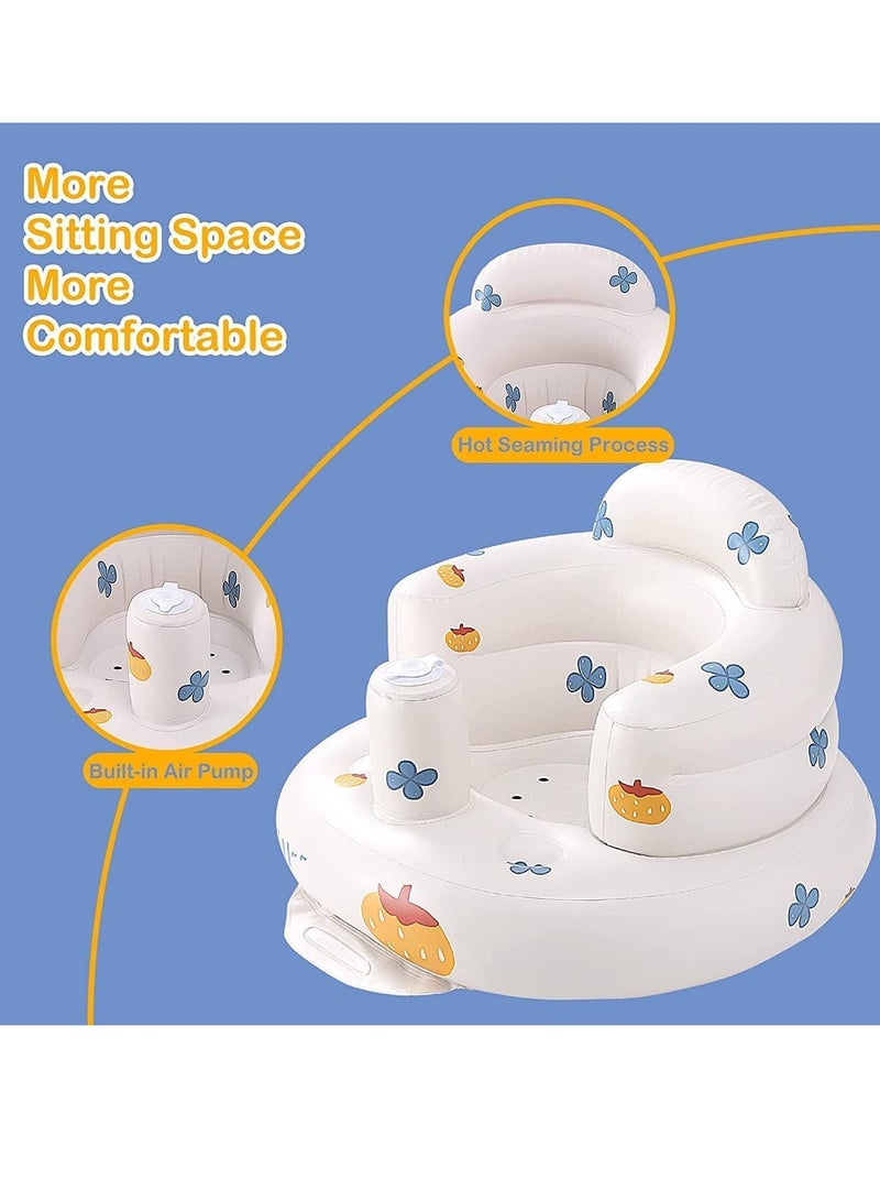 Excefore Baby Inflatable Seat For Sitting Up 3 Months Infant Air Pump Back Support Sofa Built In Pump Baby Support Seat Summer Toddler Chair For Sitting Up Baby Shower Chair Boys Girls Gifts - Image 4
