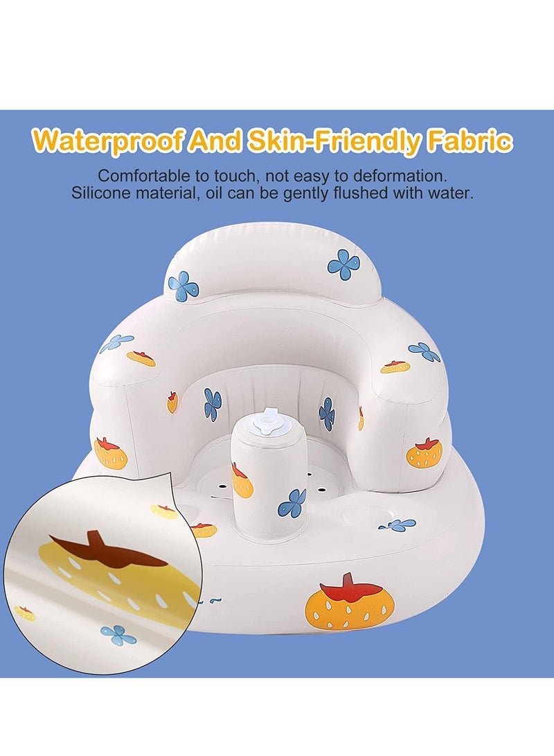 Excefore Baby Inflatable Seat For Sitting Up 3 Months Infant Air Pump Back Support Sofa Built In Pump Baby Support Seat Summer Toddler Chair For Sitting Up Baby Shower Chair Boys Girls Gifts - Image 5