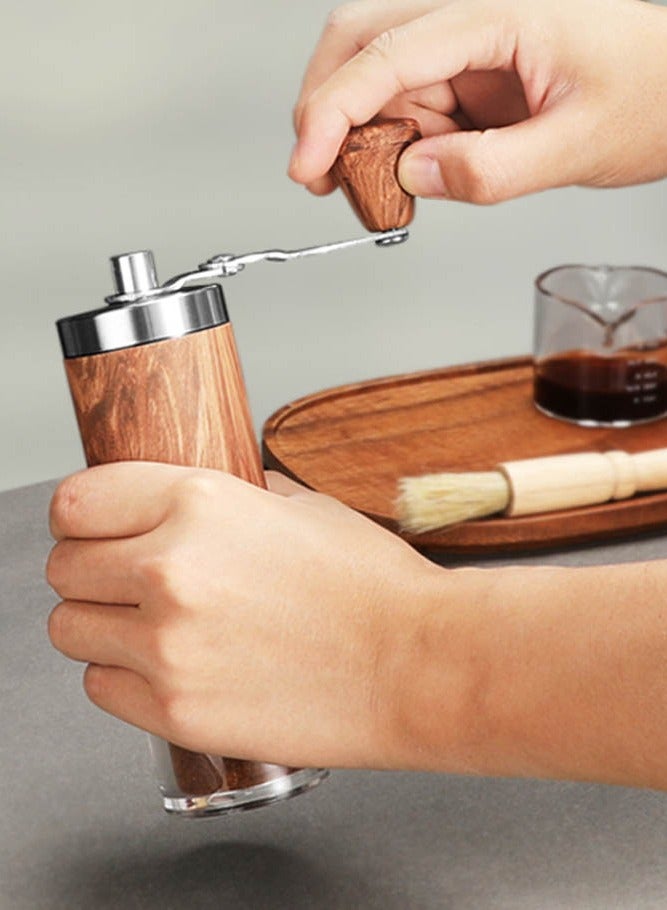 بالمعنى ومن ناحية طاحونة القهوة ، الفولاذ المقاوم للصدأ طاحونة القهوة الخشب الحبوب ، يمكن ضبط يدويا إعداد القهوة آلة طحن - Image 4