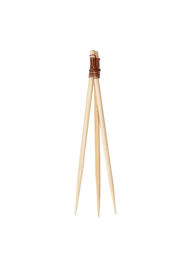 Restaurantware 2.5 Inch Cocktail Picks, 1000 Disposable Appetizer Skewers - Brass Top, Sturdy, Natural Bamboo Decorative Toothpicks, For Barbeques, Parties, Or Buffets  - Image 1