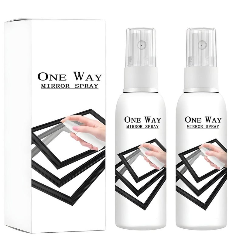 VISIONEX One Way Privacy Spray for Glass Windows,Car Rearview Mirrors SprayNano Coating One Way Mirror Spray, Mirror Effect Spray (2) - Image 1