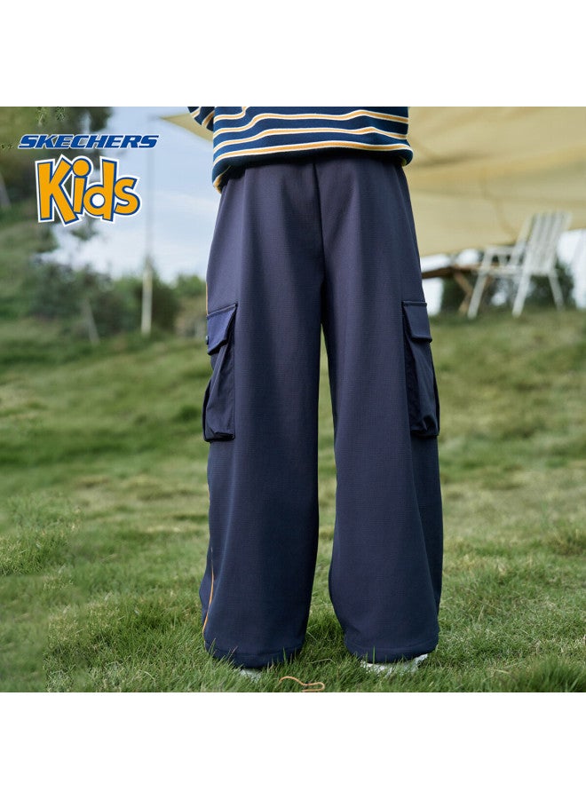 Skechers Boys' Pants  Winter Kids Trendy Casual Fleece-lined Cargo Pants Navy Blue 120 - Image 4