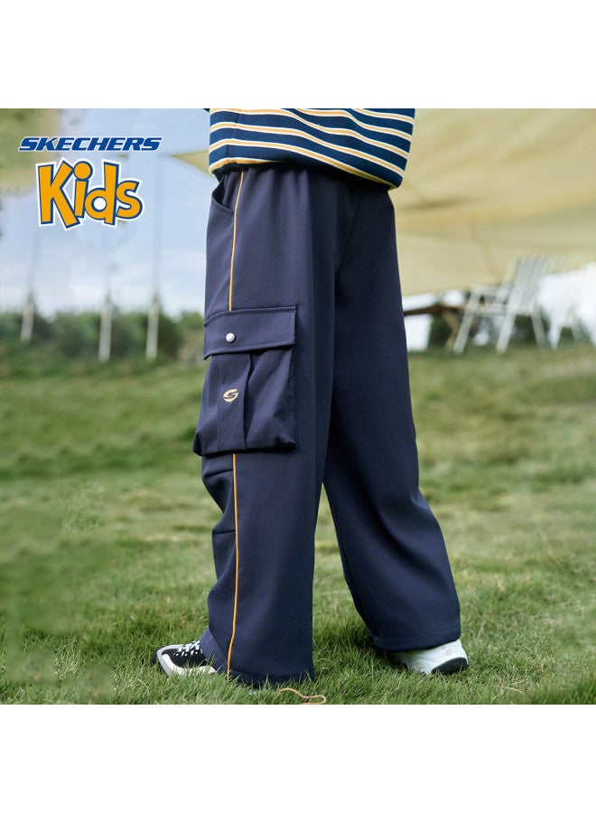 Skechers Boys' Pants  Winter Kids Trendy Casual Fleece-lined Cargo Pants Navy Blue 120 - Image 2