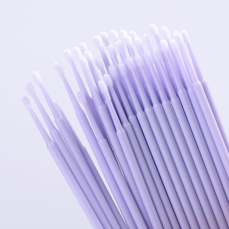 JASSINS 300pcs Disposable Micro Applicators brushes,JASSINS Eyelash Extensions Microfiber Wands Applicator Brush,False Eyelashes Brush Clean Mascara swabs(2.0 mm With Container) (PINK) - Image 2