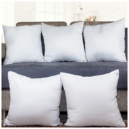 Vendola Microfiber Premium Microfibre Cushion Filler Set of 5 (16X16 Inches), White - Image 2