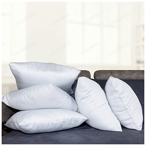 Vendola Microfiber Premium Microfibre Cushion Filler Set of 5 (16X16 Inches), White - Image 3