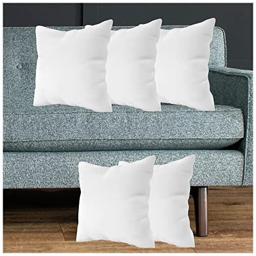 Vendola Microfiber Premium Microfibre Cushion Filler Set of 5 (16X16 Inches), White - Image 1