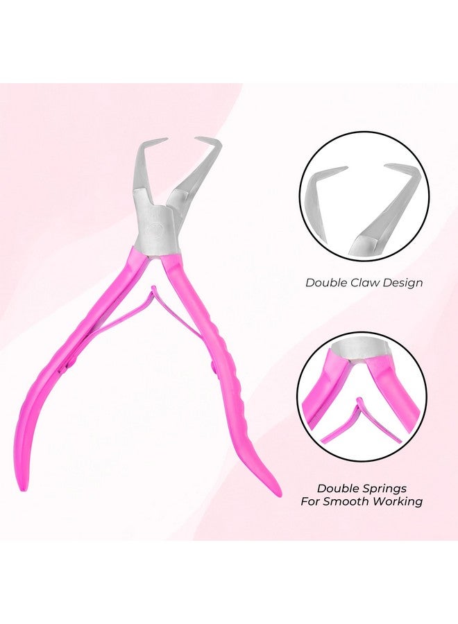 SIVOTE Hair Extension Beads Remover Pliers Pink - Stainless Steel Microlink Bead Removal Tool for Effortless Hair Extensions Removal - Image 2